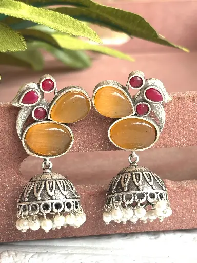 jiya (yellow & rani)(rough finish)